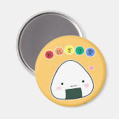 Onigiri Liebe Magnet (Vorderseite/Rückseite)