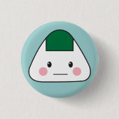 Onigiri omusubi japanisches Reisball-Meerespflanze Button (Vorderseite)
