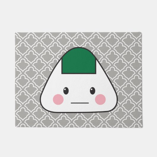 Onigiri omusubi japanisches Reisball-Meerespflanze Fußmatte (Vorderseite)