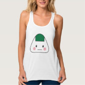 Onigiri omusubi japanisches Reisball-Meerespflanze Tank Top (Vorderseite)