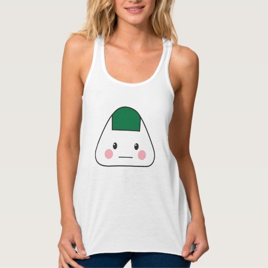 Onigiri omusubi japanisches Reisball-Meerespflanze Tank Top (Vorderseite)