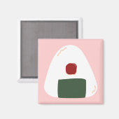 "Onigiri" ~Pink ver.~ Square Magnet (Vorderseite/Rückseite)