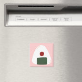 "Onigiri" ~Pink ver.~ Square Magnet (In Situ (Geschirrspüler))