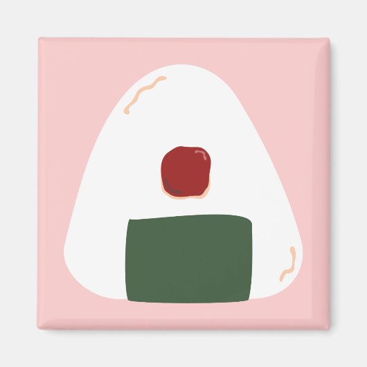 "Onigiri" ~Pink ver.~ Square Magnet (Vorne)