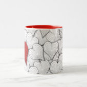 Onion Hearts Pattern Zweifarbige Tasse (Mittel)