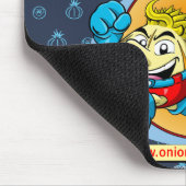 Onion & Pea blue mousepad. Mousepad (Ecke)