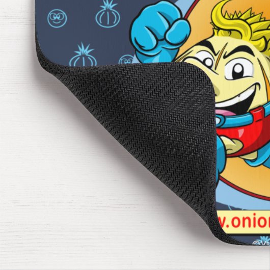 Onion & Pea blue mousepad. Mousepad (Ecke)