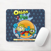 Onion & Pea blue mousepad. Mousepad (Mit Mouse)