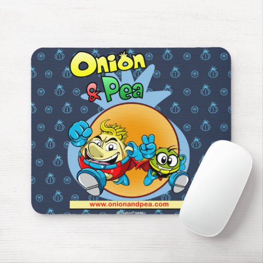 Onion & Pea blue mousepad. Mousepad (Mit Mouse)
