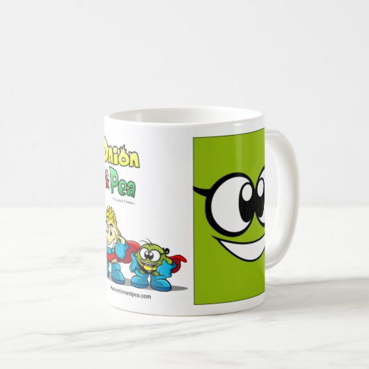 Onion & Pea eyes mug. Kaffeetasse (VorderseiteRechts)