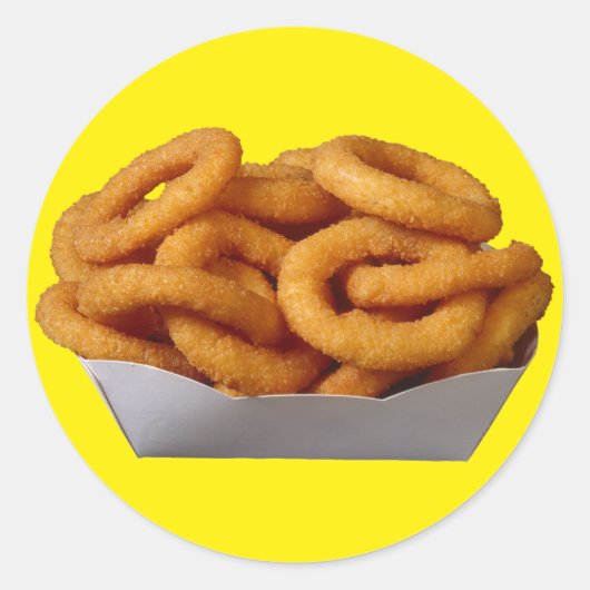 Onion Rings Runder Aufkleber (Vorderseite)