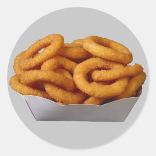 Onion Rings Runder Aufkleber
