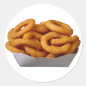 Onion Rings Runder Aufkleber (Vorderseite)