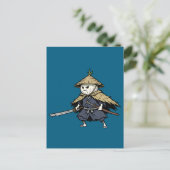 Onion Ronin Wandering Samurai Warrior Illustration Postkarte (Stehend Vorderseite)