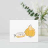 Onion Sketch Postkarte (Stehend Vorderseite)