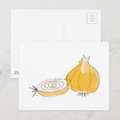 Onion Sketch Postkarte (Vorne/Hinten)