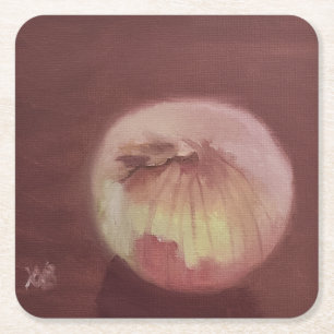 Onion-Studie Rechteckiger Pappuntersetzer