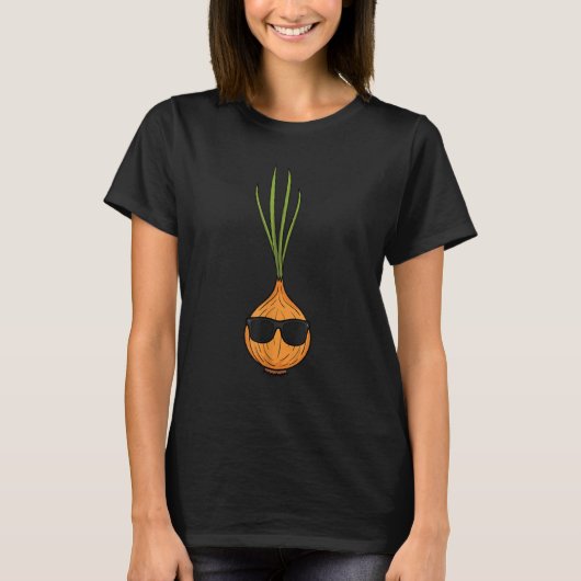Onion Sunglasses Shallot Vegeterian Farmer Garden T-Shirt (Vorderseite)