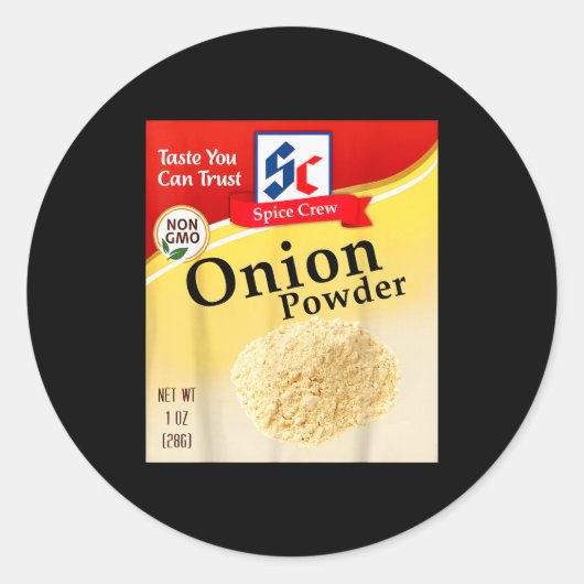 Onion Wder Holiday Condiment Sce Costumes Group Ma Runder Aufkleber (Vorderseite)