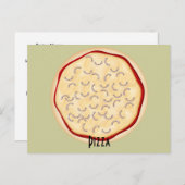 Onions Pizza Recipe Card Postkarte (Vorne/Hinten)