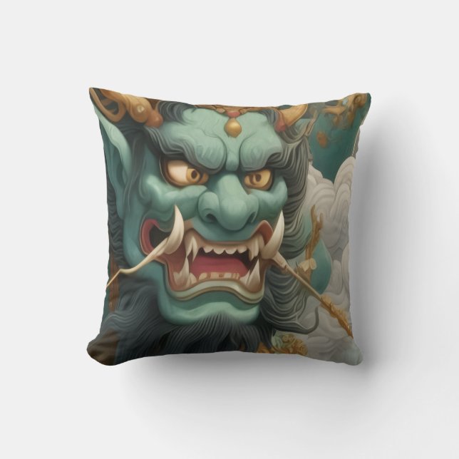 Oni's Wrath Throw Pillow Kissen (Vorderseite)