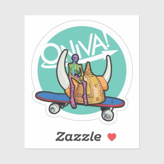 ONIVA! Squelette Viking Sticker (Blatt)