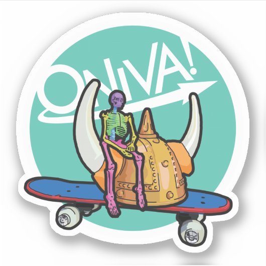ONIVA! Squelette Viking Sticker (Vorderseite)