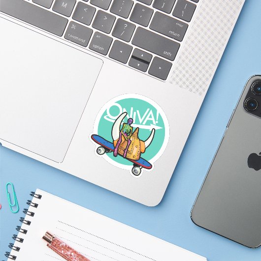 ONIVA! Squelette Viking Sticker (Laptop mit iPhone)