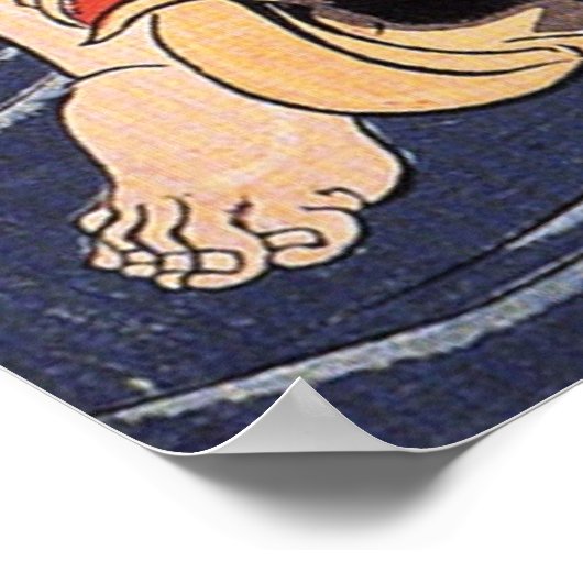 Oniwakamaru kurz davor, den riesigen Karpfen zu tö Poster (Ecke)