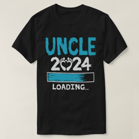 Onkel 2024 Laden eines neuen Onkels als Geschenk T-Shirt (Design vorne)