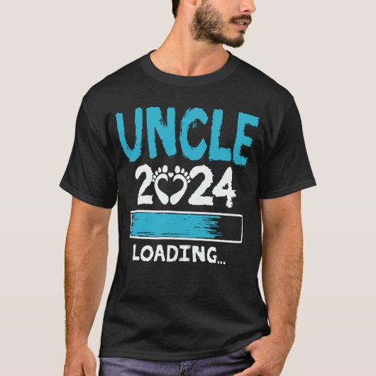 Onkel 2024 Laden eines neuen Onkels als Geschenk T-Shirt (Vorderseite)