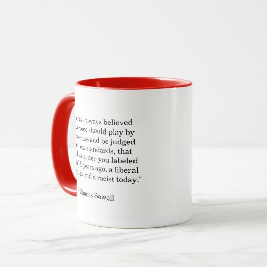 Onkel Al Mug -- Sowell Zitat Tasse (Vorderseite Links)