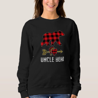 Onkel Bär Männer Roter Büffel Kariert Passend Weih Sweatshirt
