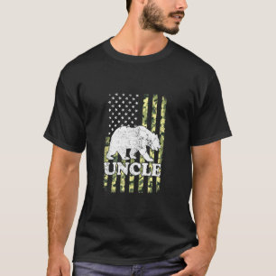 Onkel Bear Camping Wandern Camouflage USA T-Shirt