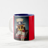 Onkel Bee Will dich!! Zweifarbige Tasse (Vorderseite Links)
