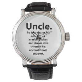 Onkel Best Onkel je Quote Typografie Onkel Armbanduhr
