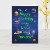Onkel Birthday Best in the Universe Karte (Gelbe Blume)