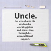 Onkel Birthday Inspirational Funny Zitat Uncle Seidenpapier (Handwerk)