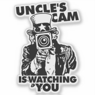 Onkel Cam beobachtet dich Aufkleber