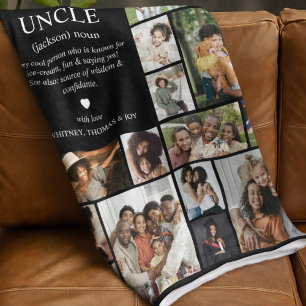 Onkel Definition Foto-Collage Fleecedecke