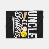 Onkel der Baller Baseball-Softball Fleecedecke (Vorderseite (Horizontal))