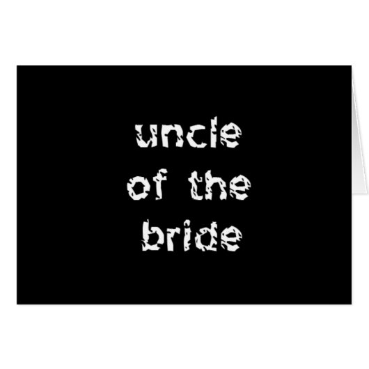 Onkel der Braut (Vorderseite (Horizontal))