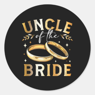 Onkel der Braut, Hochzeit und Enge Runder Aufkleber