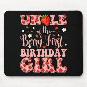 Onkel der Erdbeerbär erster Geburtstag Mädchen Erd Mousepad