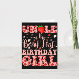 Onkel der Erdbeere zum ersten Geburtstag Mädchen E Karte