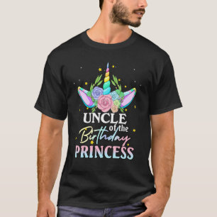 Onkel der Geburtstagskameradine Unicorn-Regenbogen T-Shirt