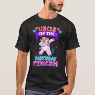 Onkel der Geburtstagsprinzessin Unicorn Girl Birth T-Shirt