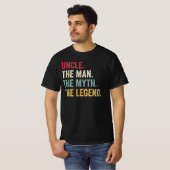 Onkel Der Mann der Mythos der Legende lustig T-Shirt (Vorne ganz)