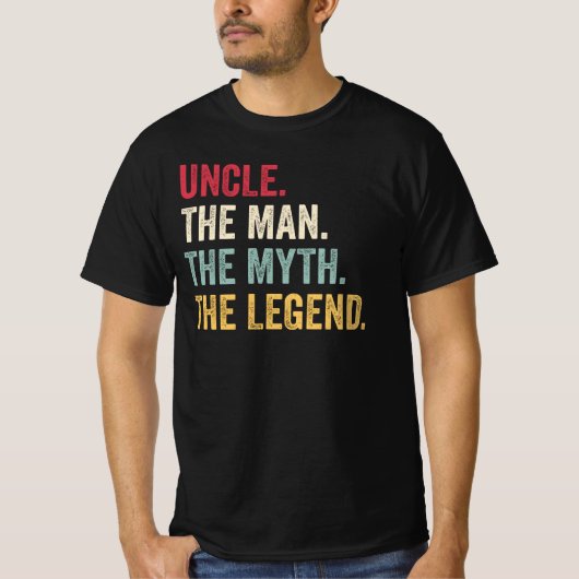 Onkel Der Mann der Mythos der Legende lustig T-Shirt (Vorderseite)