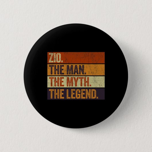 Onkel Der Mann Der Mythos Die Legende Lustig Retro Button (Vorderseite)